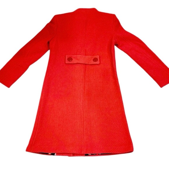 Talbots Salmon/Pink Wool Blend Car Coat Size 8P - Picture 5 of 6